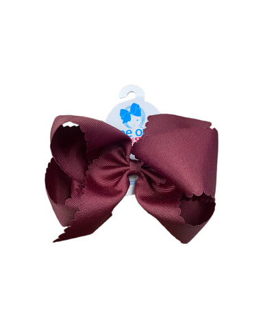 King Maroon Scallop Bow