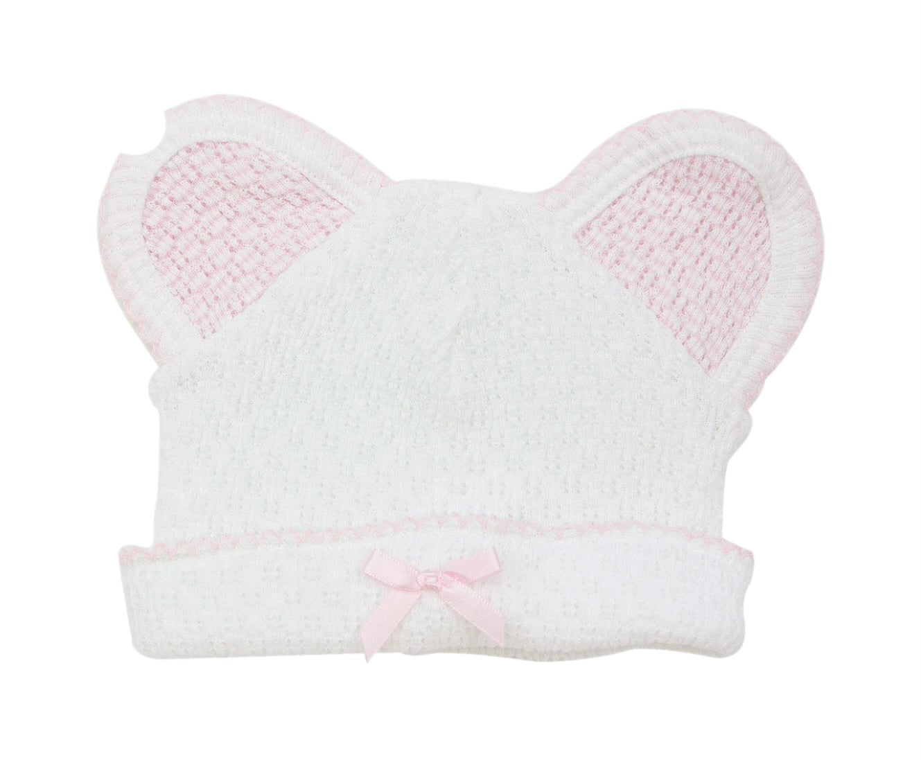 Paty knit bear cap pink