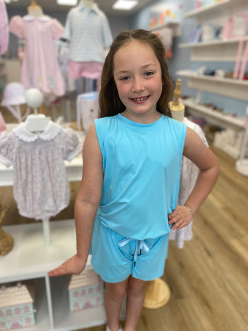 Light Blue Butterfly Shorts