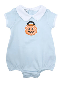 BABY TRICK OR TREAT APPLIQUE BLUE BUBBLE