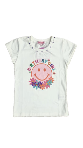 Smiley Birthday Girl Tee