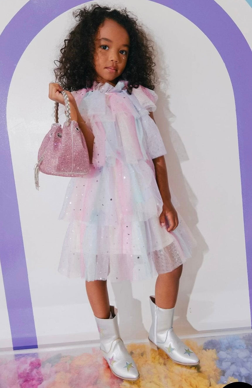 Sunset Stars Tulle Dress