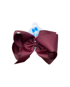 King Maroon Scallop Bow