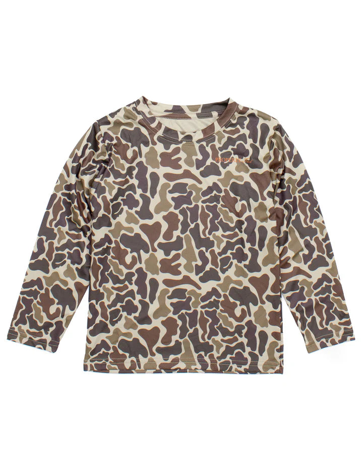 Boys Sportsman Performance LS Vintage Camo