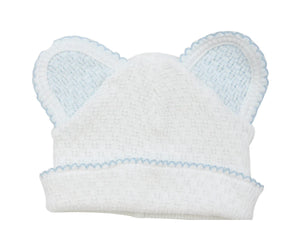 Paty knit bear cap blue