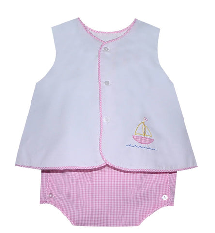 Girl’s Sailboat Diaper Set