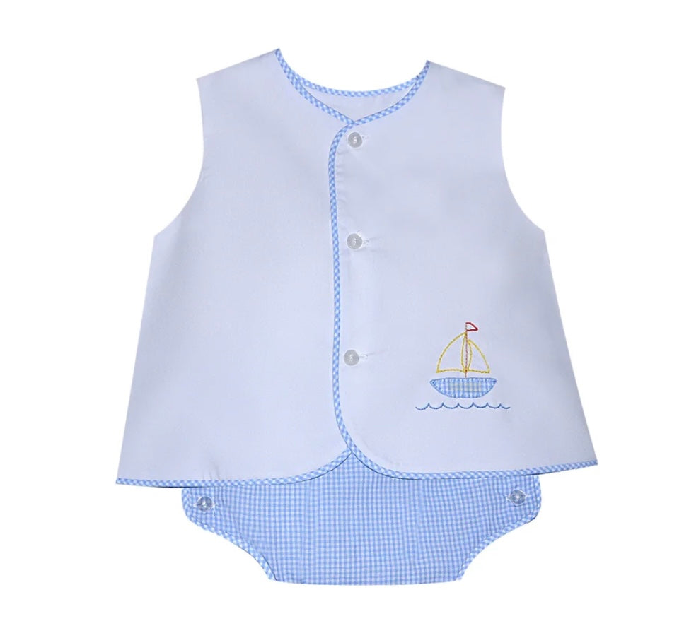 Boy’s Sailboat Diaper Set