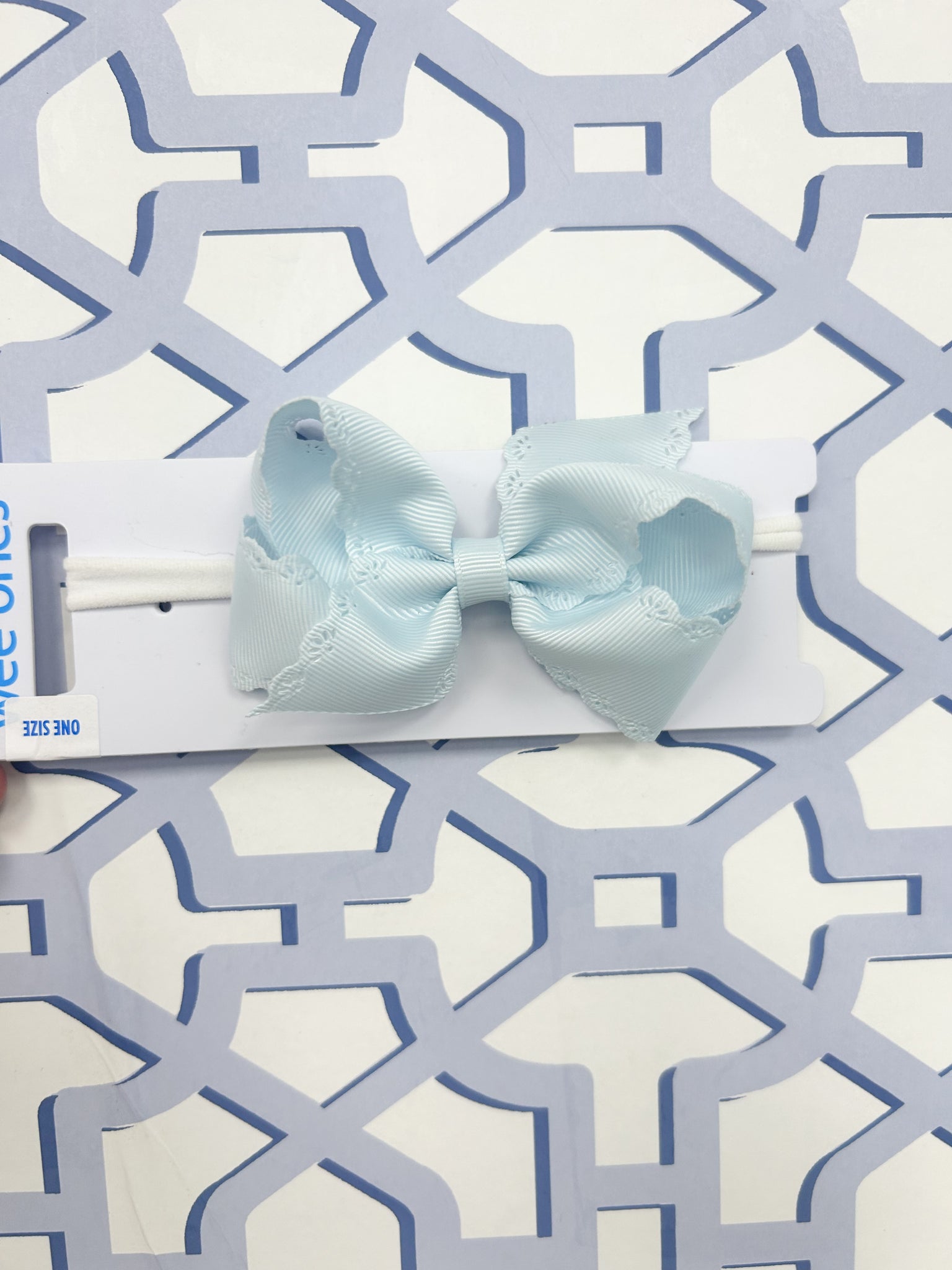 Wee Ones Ice Blue Headband Bow