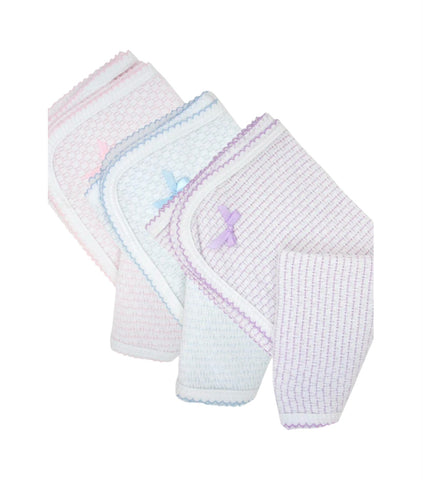 Pinstripe receiving blanket pink