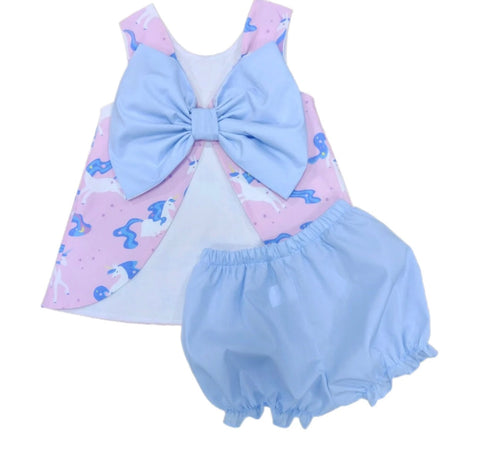 Unicorn Lottie Bloomer Set