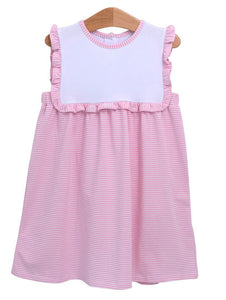 Alice Dress- Light Pink Stripe