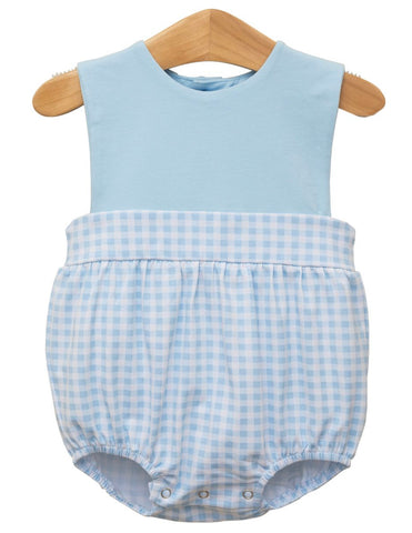 Thomas Sunsuit- Light Blue Gingham