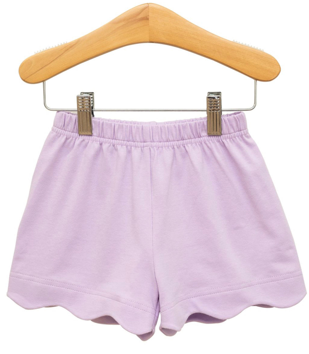 Scalloped Shorts- Lavender