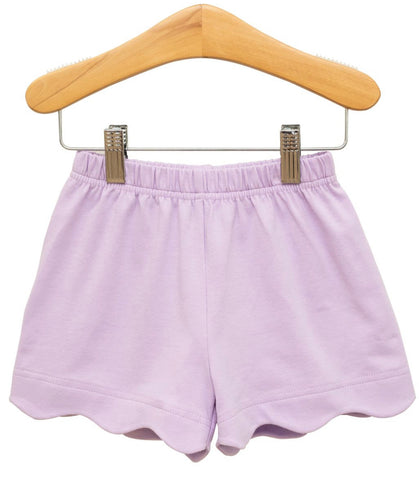 Scalloped Shorts- Lavender