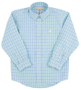 Dean's List Dress Shirt
Sunrise Blvd. Blue & Turks Teal Chandler Check with Multicolor Stork