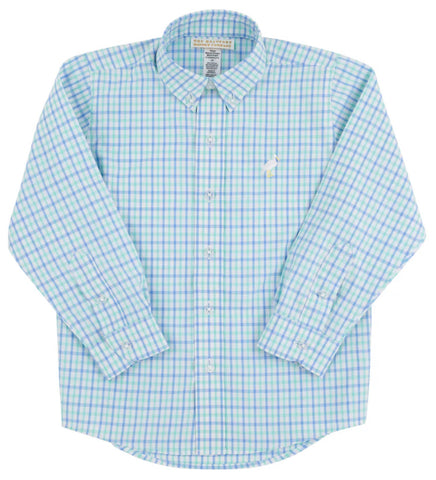 Dean's List Dress Shirt
Sunrise Blvd. Blue & Turks Teal Chandler Check with Multicolor Stork