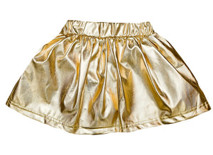 Gold Metallic Skort