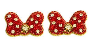 Red Bow Earrings