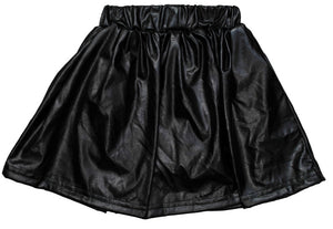 Black Metallic Skort