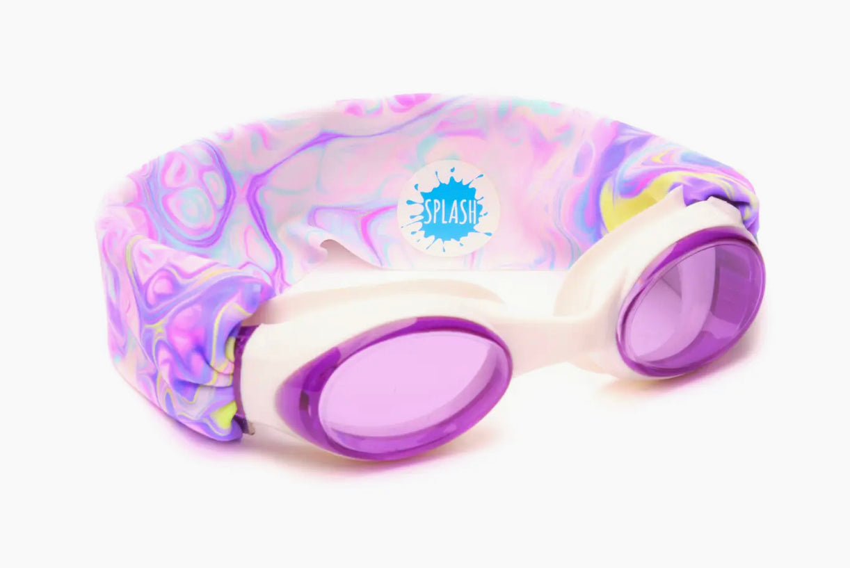 Pastel Swirl Swim Goggles