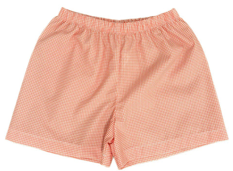 Conrad shorts orange gingham