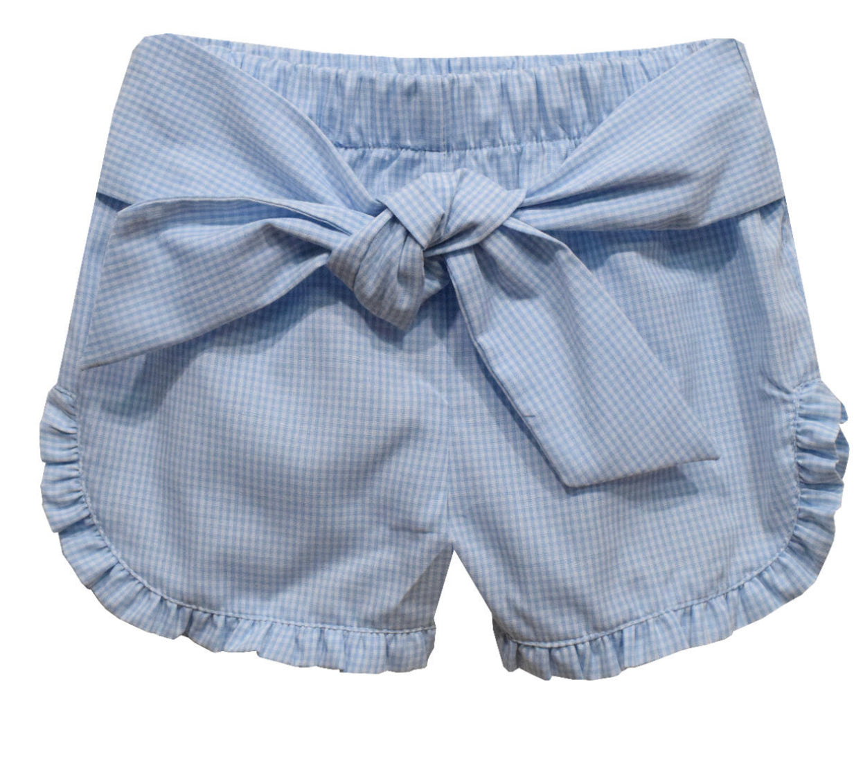 Light Blue Gingham Shorts