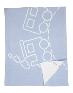 Blue train blanket