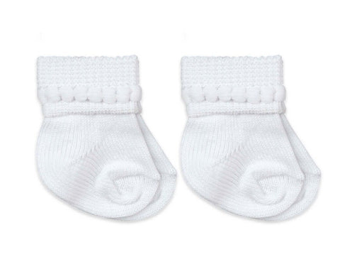 White Jefferies Socks Bubble Bootie Turn Cuff 2 Pair Pack