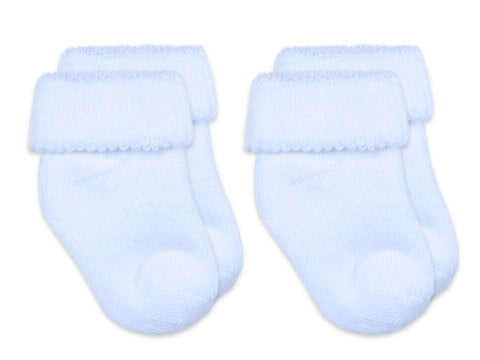 Blue Jefferies Socks Terry Turn Cuff Bootie 2 Pair Pack