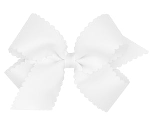 Medium Grosgrain Hair Bow with Scalloped Edge