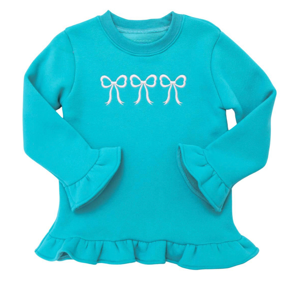 Ruffle Sweatshirt Bow