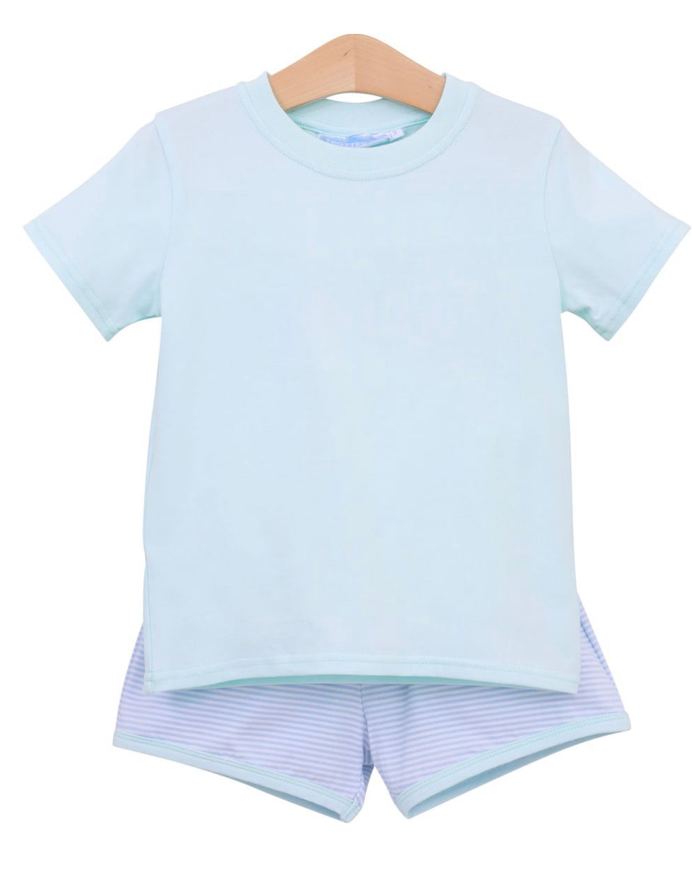 Thomas Short Set- Light Blue Stripe/Light Mint