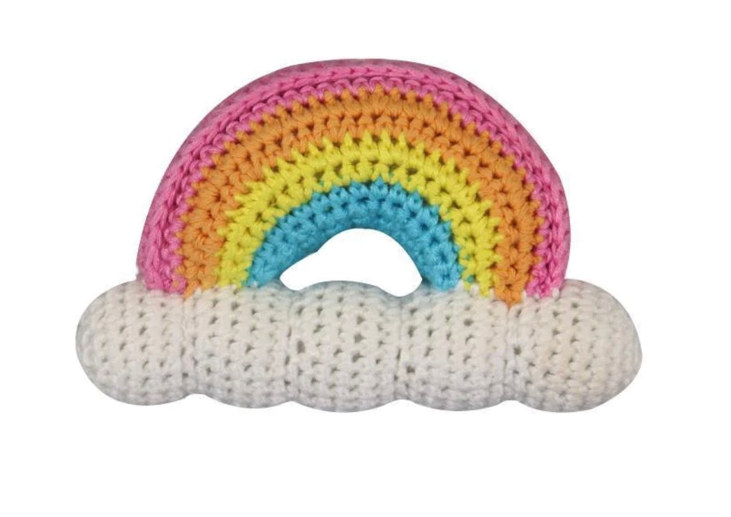 Rainbow Bamboo Crochet Rattle