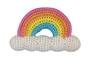 Rainbow Bamboo Crochet Rattle