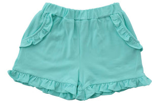 Mint Ruffle Shorts