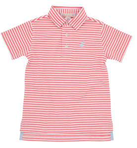 Parrot Cay Coral Stripe Polo