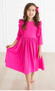 Hot Pink Twirl Dress