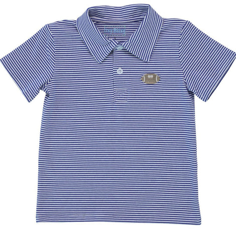 Blue Football Polo