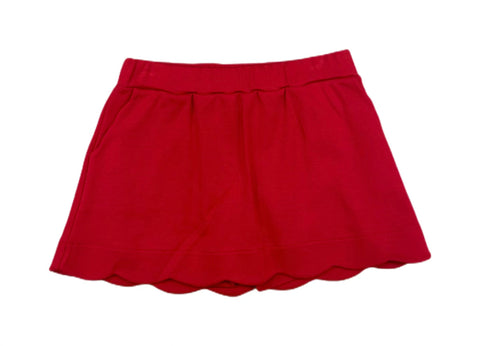 Red Scalloped Skirt