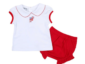 Girl Flag Diaper Set