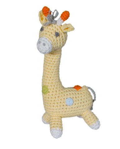 Giraffe Hand-Crochet Rattle