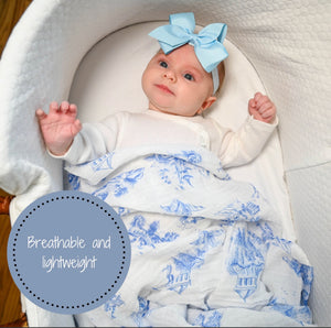 Chinoiserie Baby Swaddle