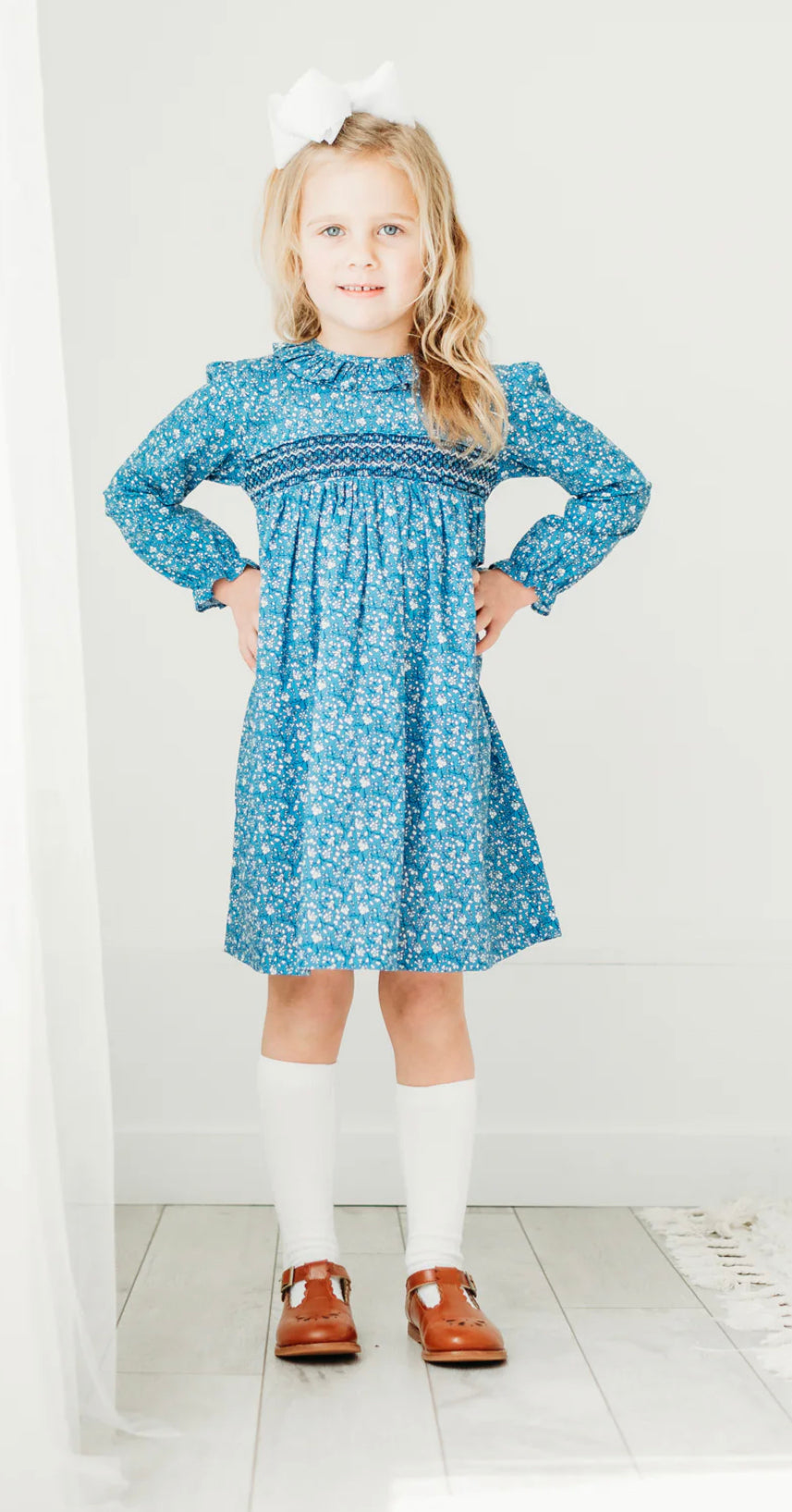 Claire Floral Smocked Dress