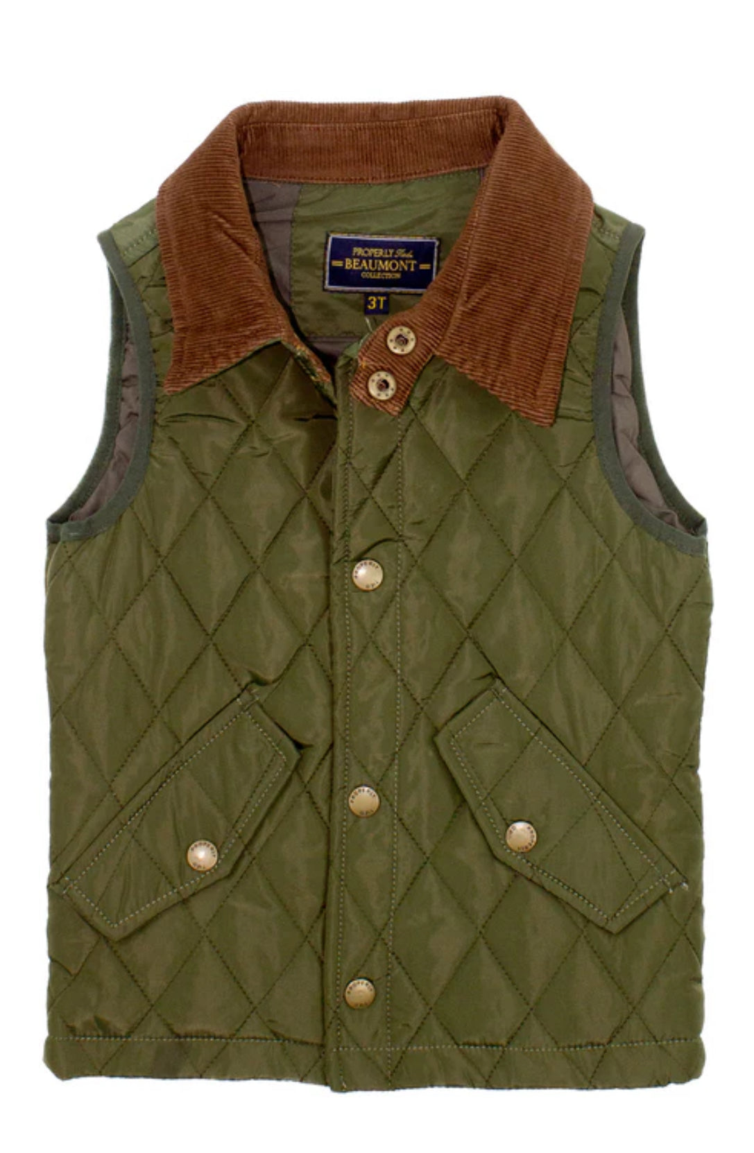 Boys Beaumont Vest Olive