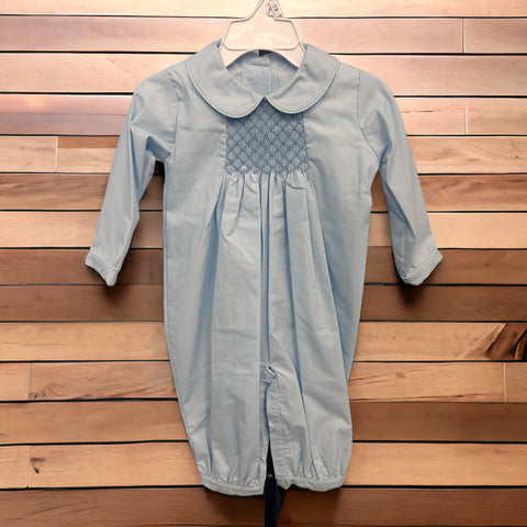 Blue Smocked Romper