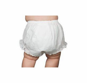 White Eyelet Diaper Cover