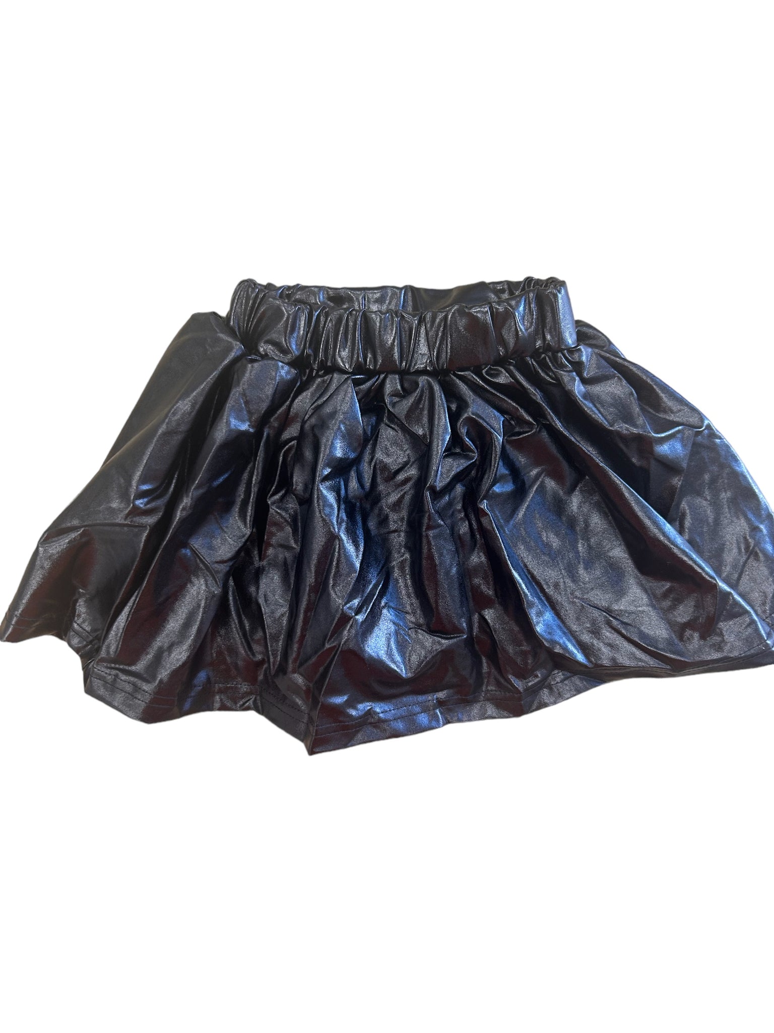 Black Metallic Skort