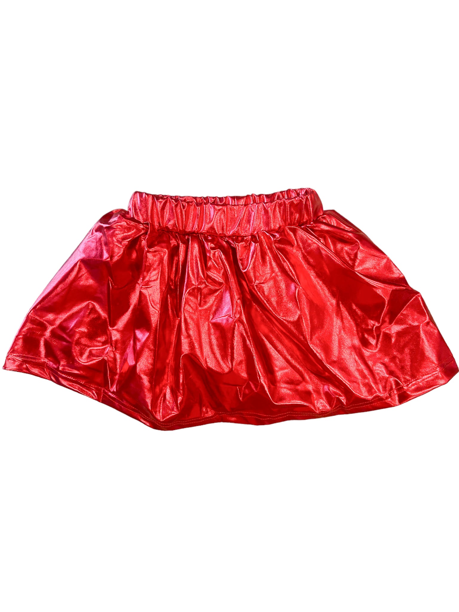 Red Metallic Skirt