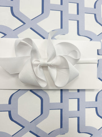 White Headband Bow