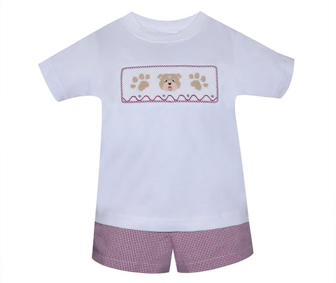 Smocked Bulldog Set